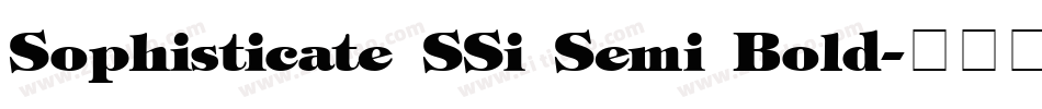 Sophisticate SSi Semi Bold字体转换